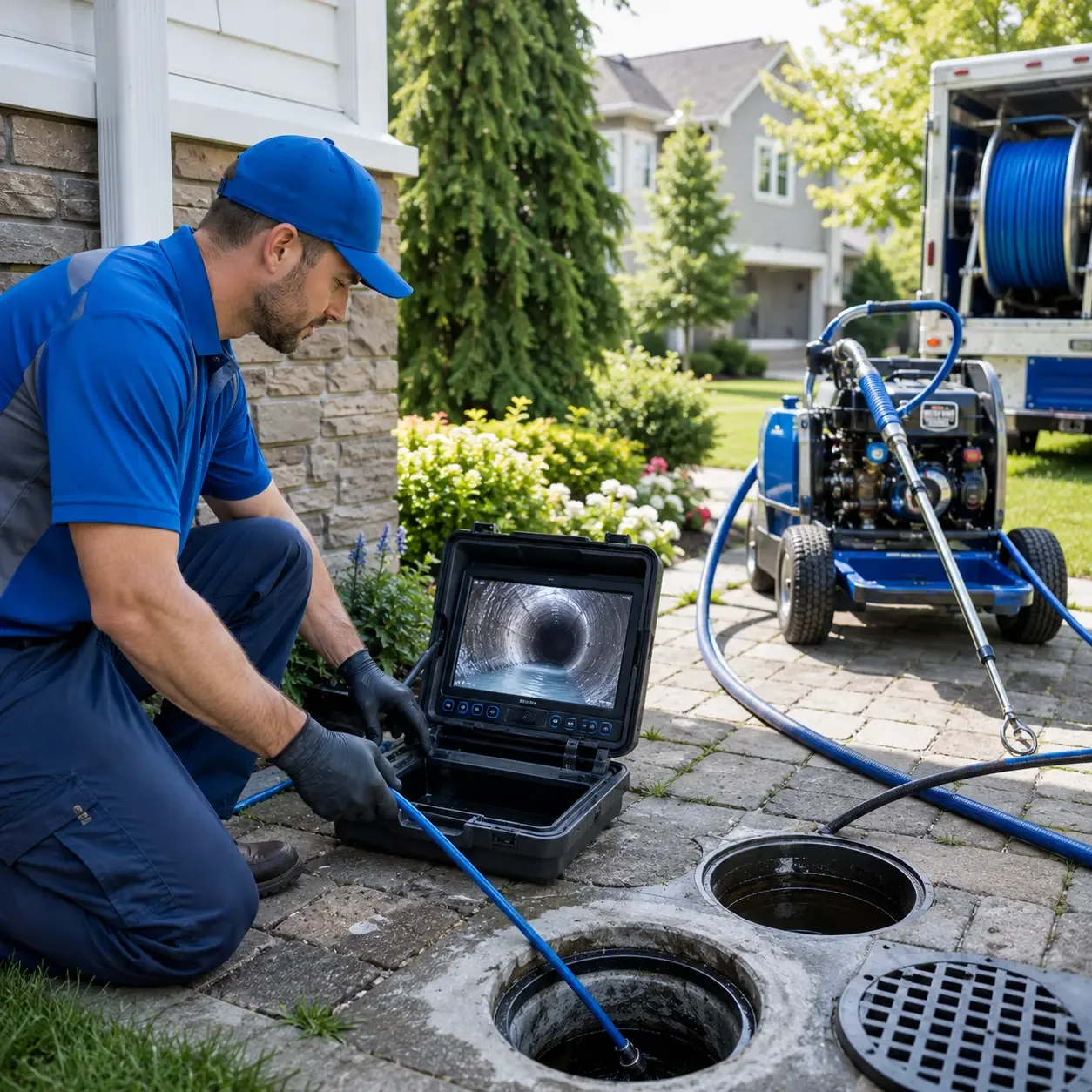 Outdoor drain cleaning professionals serving North Waterford, ME