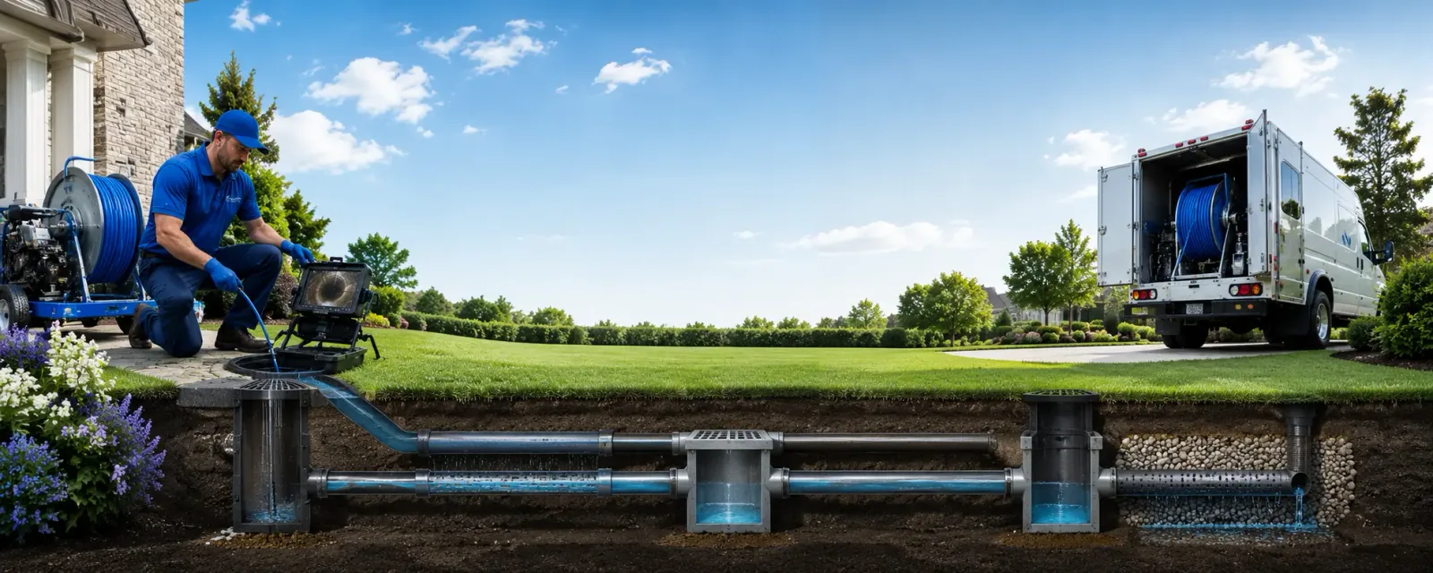 Outdoor drain cleaning information for North Waterford, ME